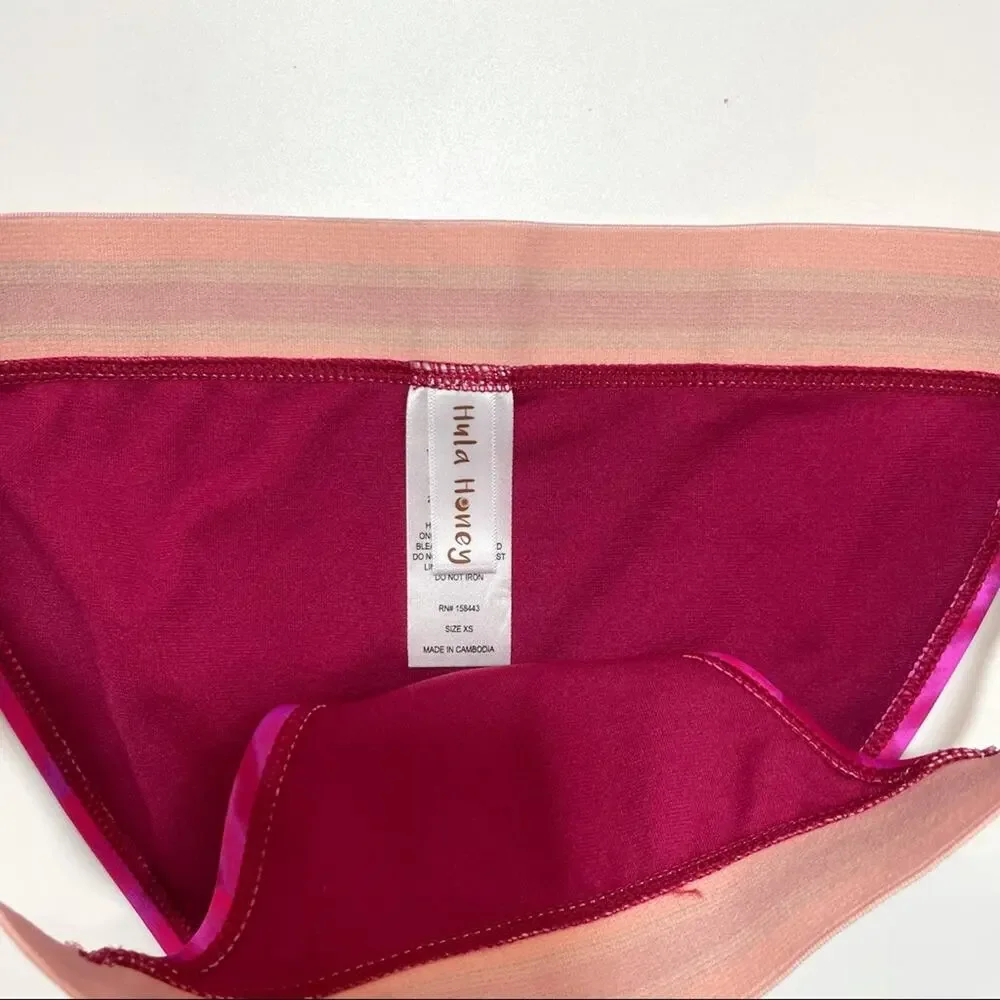 Hula Honey Pink TIE-DYE Bikini Swim Bottom XS